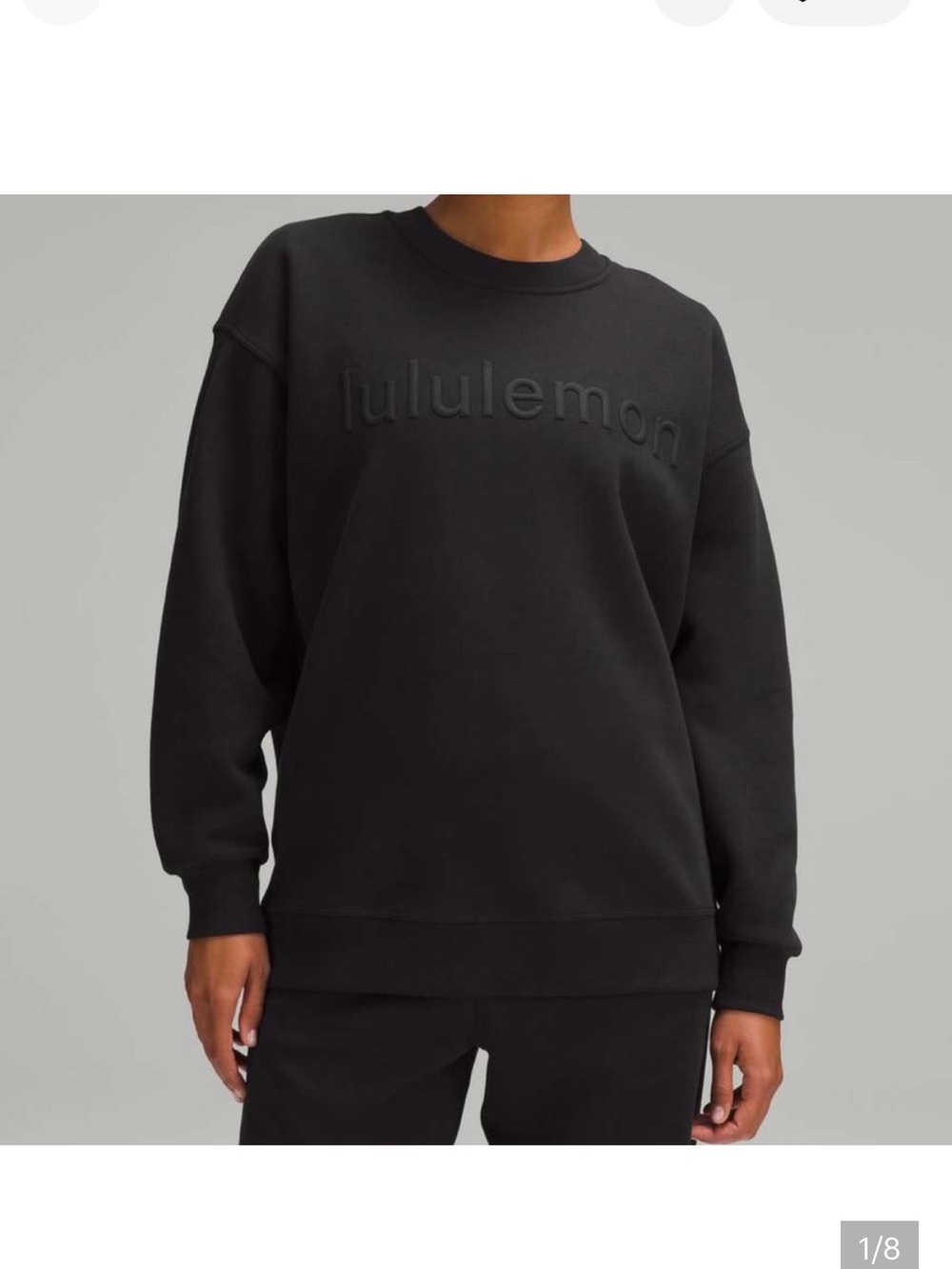 lululemon athletica Black Oversized Crewneck Sweatshirt